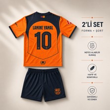 Andream Barcelona Lamine Yamal Turuncu Çocuk Futbol Forması Forma Şort 2 Parça