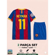 Andream Barcelona Neymar Çocuk Futbol Forması Forma Şort 2 Parça