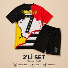 Andream Cristiano Ronaldo Cr7 Özel Tasarım Çocuk Futbol Forması Forma Şort 2 Parça