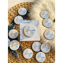 PremiumPort Ayıcık Temalı Ahşap Magnet 15 Adet Hoşgeldin Bebek ve Baby Shower Hediyeleri