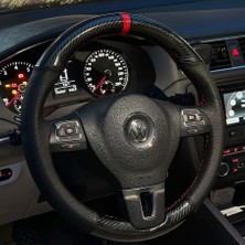 Stilix Garage Volkswagen Jetta 2011-2014 Araca Özel Direksiyon Kılıfı 5d Kristal Karnon Soft Nokta