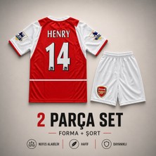 Andream Arsenal Henry Çocuk Futbol Forması Forma Şort 2 Parça