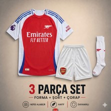 Andream Arsenal Saka Çocuk Futbol Forması Forma Şort Çorap 3 Parça