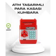 Getittir Kırmızı Şifreli Atm Kasa Para Yutan Kumbara - Lisinya