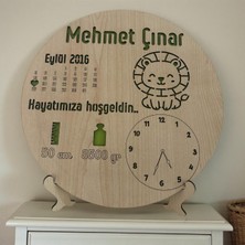 PremiumPort Yeni Doğan Isime Özel Aslan Figürlü Doğum Panosu, Standlı ve Asılabilir