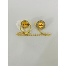 PremiumPort Kişiye Özel Arapça Isimli Emzik Zinciri ve Alfabeli Bebek Hediye Seti