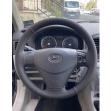 İmza Direksiyon Kılıfı Hyundai Accent Era Araca Özel Direksiyon Kılıfı Soft Nokta Düz Siyah Ip