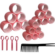 Dora Shopping Croc 1237 Pembe - 37 Saç Bigudisi Seti - Tüm Saç Tipleri Için Saç Kıvırıcıları, 3 Boy, Klips, Tarak