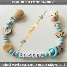 PremiumPort Isimli Bebek Emzik Zinciri ve Künye Seti, Şık ve Kullanışlı Tasarım