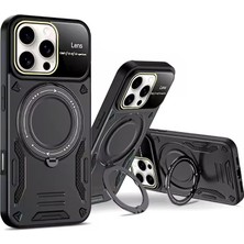 Dora Shopping & iPhone 16 ile Uyumlu Lens Kamera Korumalı Entegre Standlı Kılıf ()