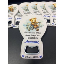 PremiumPort 10 Adet Bebek Magnet Açacak, Sevimli Ayıcık Tasarımı, Doğum Günü Hediyesi