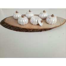 Özbience Inci Beyaz Blue Avm Kabak Lokumluk 6'lı Takım, Şık ve Zarif Tasarım