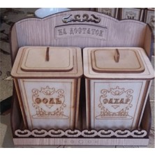 Özbience El Yapımı Ahşap Tuz ve Şekerlik Seti, Şık ve Doğal Tasarım