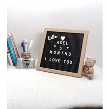 Özbience Ahşap Yazı Panosu ve Beyaz Harf Seti ile Dekorasyon Keyfi