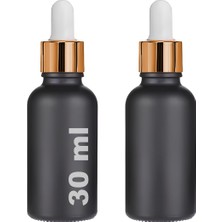Dora Shopping 30 ml Damlalıklı Serum Şişesi 30 Metal Kapaklı Dropper Şişe 2 Adet ( Yüzük | Lastik)