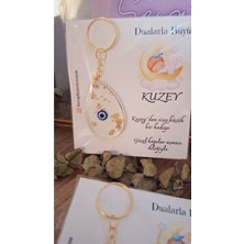 PremiumPort Şık Ay Kartlı Nazar Boncuklu Anahtarlık 15'li Set, Hediyelik ve Doğum Teması