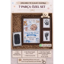 PremiumPort Kişiye Özel 7 Parça Erkek Bebek El ve Ayak Izleri Seti