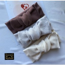 PremiumPort Renkli 3'lü El Yapımı Ribana Kız Bebek Bandana Seti