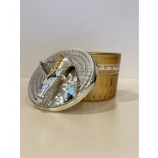 Özbience Şekerlik Gala Modeli Gümüş Kapak Kesme Cam, Şık ve Zarif Tasarım