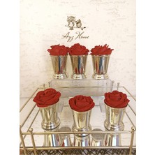 Özbience 6'lı Güllü Kahve Sunum Kovası, Şıklık ve Zarafetin Buluşması