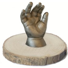 PremiumPort 3D Ahşap Bebek El Izi Heykeli Kalıp Seti, Aljinat ile Doğal Tasarım