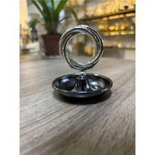 Özbience Gümüş Halka Tepeli Havuzlu Metal Lüx Yüzüklük, Şık ve Dayanıklı Tasarım