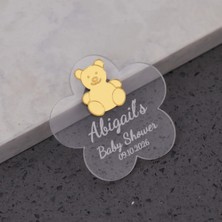 PremiumPort Çiçek Desenli Şeffaf 10'lu Magnet Seti, Doğum ve 1 Yaş Anıları