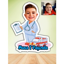 PremiumPort Renkli Karikatür Bebek ve Çocuk Temalı Ahşap Magnet 12'li Set