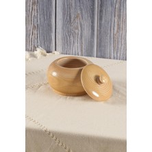 Özbience Doğal Ahşap Şekerlik Seti, Şık Kapaklı ve Zarif Tasarım