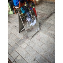 Durak Reklam Ayna Paslanmaz A Tabela Gümüş Ayna A Kaldırım Tabelası