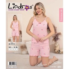 Çamaşır Kenti Lindros BR-01572 Kadın Ip Askılı Bürümcük Şortlu Takım
