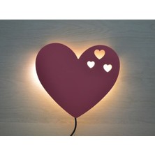 PremiumPort Sevimli Kalp Tasarımlı Bebek ve Çocuk Odası LED Aydınlatma 30 cm