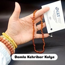 PremiumPort Doğal Kehribar Bebek Diş Kolyesi, Güvenli ve Şık Tasarım