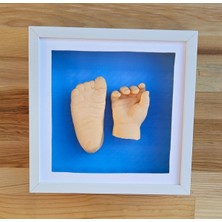 PremiumPort Beyaz Çerçeveli 3D El ve Ayak Heykel Seti, Dekoratif ve Şık Tasarım