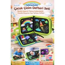 Özbience Renkli 6 Kalemli Silinebilir Çocuk Boyama ve Yazı Tahtası Seti