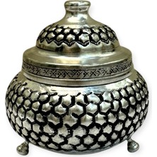 Özbience Petek Desenli Bakır Şekerlik, Kalay Eskitme, Şık ve Zarif Tasarım