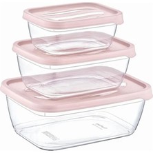 Die Grup 3'lü Saklama Kabı Karizma Dikdörtgen ROYALEKS-ÇNK2164