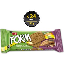 Eti Form 50 g x 24 Adet Hurma İncir ve Çiyalı Bisküvi Yağı %30 Azaltılmış Sağlıklı Atıştırmalık