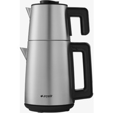 Arçelik Inox Eternity Çelik Çay Makinesi 0,7 L Demlik Kapasitesi Paslanmaz Çelik Gövde