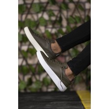 Riccon Erkek Haki Sneaker 0012513 41 Numaralı Düz Taban Koku ve Terleme Yapmayan İç Astar Özellikli