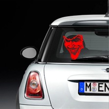 Joker Maske Oto Cam  Sticker Kırmızı 30*20 cm