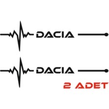 Dacia Için  Uyumlu Aksesuar Nabız  Sticker Siyah 30*8 cm