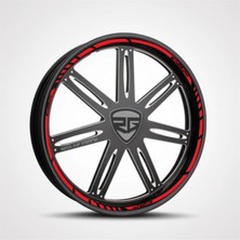 Motosiklet Jant Şeridi Honda Cbf Uyumlu 150 Kırmızı Sağ-Sol/ön-Arka