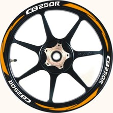 Motosiklet Jant Şeridi CB250R Uyumlu Beyaz-Turuncu Sağ-Sol/ön-Arka