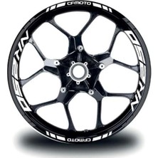 Cfmoto NK250 Jant Sticker Iç & Dış Takım Modeli Gri - Beyaz