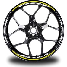 Neon Sarı Yamaha Fazer Takım Jant Sticker Etiket Moto Aksesuarı