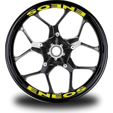 Eneos Yazılı Prim Kalite 8li Jant Içi Yazı Sticker Etiket Moto Aksesuarı