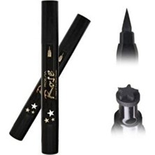 Mst Cosmetic Kalem Yıldız Baskılı Eyeliner Siyah Renkli Uzun Süre Kalıcı Pratik Kullanım
