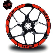Neon Turuncu Yamaha Mt-25 Geniş Jant Sticker Modeli