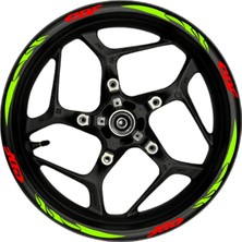 Cbf Kırmızı Yazılı Prim Kalite Neon(Fıstık Yeşili) Pençe Şeritli, Moto Aksesuarı